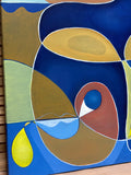 Abstract Painting on Canvas; Signed