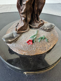 (B) Emmet Kelly Jr. Thinking of You Bronze Clown Sculpture by Peter Apsit