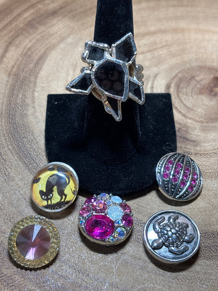(B) Ring with Interchangeable Pop-On Covers (Elastic Band)