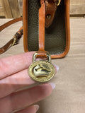Dooney & Bourke Vintage Green And Brown Leather Crossbody