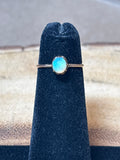 14K Gold Ring with Opalescent Stone - SIZE 2 1/2 (Baby or Small Childs Ring)