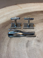 Cuff Link & Tie Pin Set (Initial P)