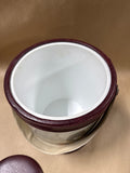 Canvas Backed Duck Leather Ice Bucket