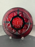 (C) Luminarc France Cristal d’Arques Ruby Red Divided Dish