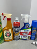 Cleaning Lot H.  Most bottles at least half full