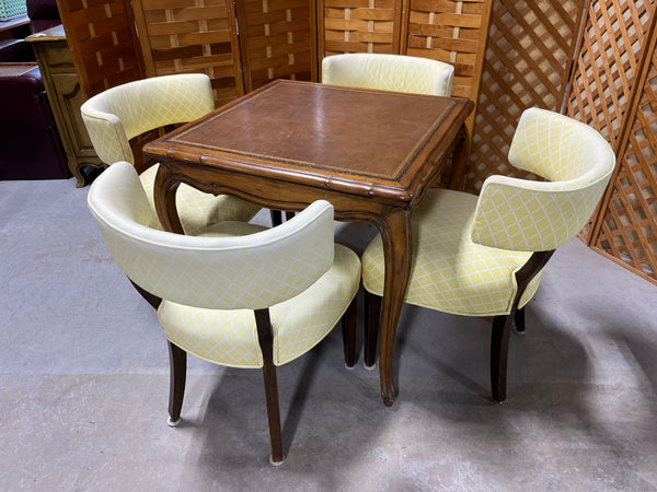 Inlay Game Table with (4) Chairs