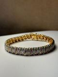 Sterling (Vermeil) Bracelet with Faux Diamonds