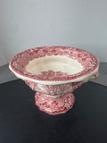 (A) Mason’s England Vista Pink China Footed Pekin Salad Bowl