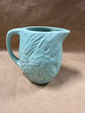 (E) Aqua Blue Angel Fish McCoy Pottery Pitcher