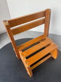Wooden Vintage Convertible Child’s Chair & Step Stool