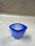 Cobalt Blue Oval Shaped Vase Made In Poland