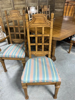 Thomasville Dining Set, Table, 6 Chairs, 2 Leaves and Table Pads