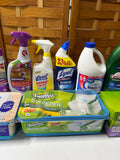 Cleaning Lot BB with Laundry Basket***Most bottles at least half full***