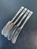 Lot of 4 Floral Embossed Silver Plate Spreaders