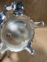 (A) Silver Plate Footed Tea Pot