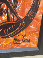 Canvas Painting of Dancers / Instruments - Signed; Man Lema