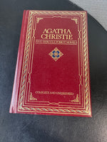 5 Hercule Poirot Novels by Agatha Christie Chatham River Press Leather Edition Vintage Hardcover Book