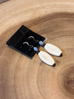 White/Periwinkle Earrings