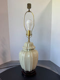 Crackled Ceramic Ginger Jar 3-Way Lamp (WORKS)