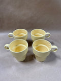 Set Of 4 Pastel Yellow Stackable Mugs // 2 Sets Available // PRICED INDIVIDUALLY