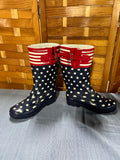 Western Chief "Flag" Rubber/Rain Boots, WOMENS SIZE 8