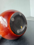Rustic Wood Look Ceramic Double Handled Vase