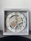 Sealed Seashells Nautical Wall Clock in Box