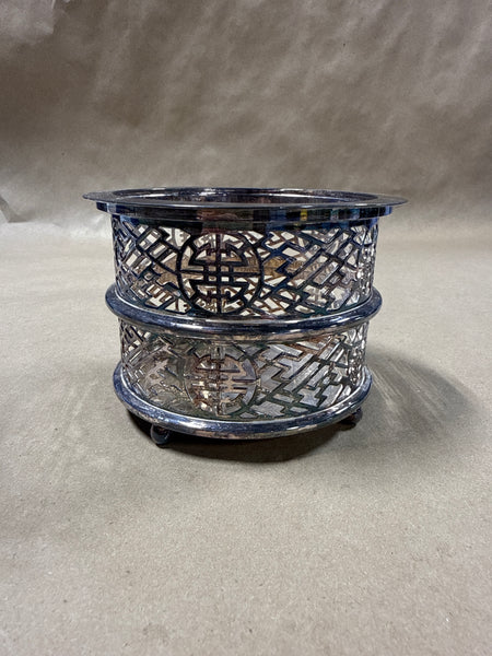 Shanghai Tang Silver Plate Wine Champagne Bottle Coaster Holder