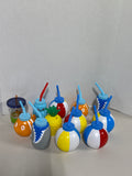 Pool Party Plastic Drinking Cups With Straws