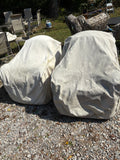 A-All Weather Wicker Rocking Chair Pair w/Sunbrella Fabric Cushioms