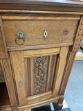 Antique Buffet with Carved Accents ***HEAVY ITEM***READ DETAILS ON PICK UP POLICY*** Read Description of item carefully***