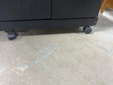 Black Painted Kitchen Cart/Island on Casters