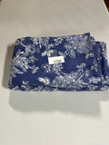 Blue/White Floral Fabric Table Cloth, 96"x60"