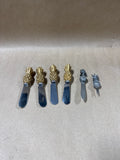 Pineapple Cheese Spreaders And Fork - 6 Pieces