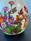MacKenzie Childs White Enamel Flower Market Vase