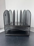 Mind Space Black Metal Mesh Desk Organizer