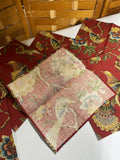 Bird Themed Rust Color Cloth Napkins, 8 pc
