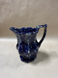 Blue Agate Spongeware Bennington Pottery Pitcher