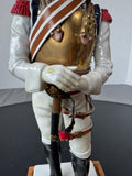 Regiments de Carabiniers Van Gerdinge Sitzendorf Porcelain French Soldier with Wooden Base & Box