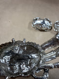 Set Of 4 Heavy Silverplate Crab Napkin Rings