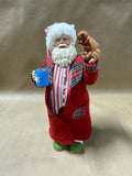Santa Holding Bear And Hot Chocolate