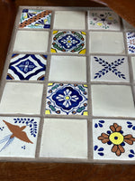 France & Sons Danish Two Tier Corner End Table with Tile Top