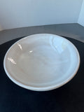 White Ribbed Decorative Glazed Pottery Bowl