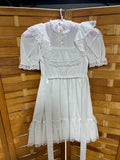 White Lace Dress by Bryan with Veil; Girls Size 7