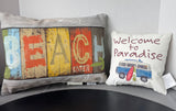 Pair of Beach Quote Throw Pillows