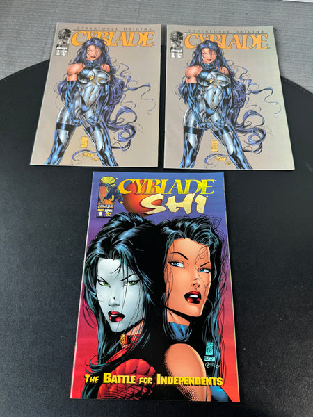 (J) Trio of Image Cyblade Comics #1 & Shi #1