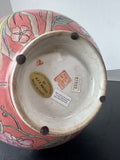 H.F.P. Macau Vintage Pink Famille Rose Floral Birds Decorative Bowl