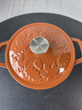 Brown Smith & Clark Ironworks 3 Qt Enameled Cast Iron Dutch Oven