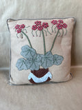 Felt Embroidered Accent Pillow