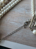 Multi-Strand Faux Pearl Statement Necklace